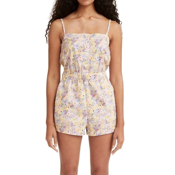 Levi’s floral cotton cinched Romper - Picture 5 of 15